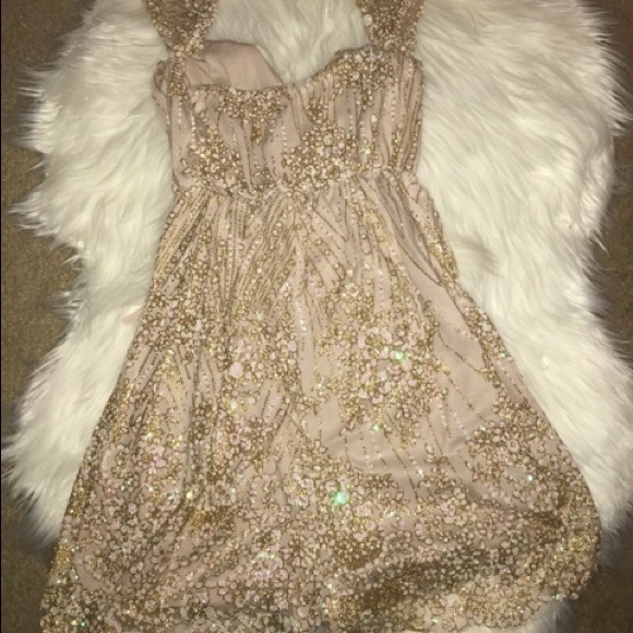 1 Left 🌟 Bronze Boho Glam Glitter & Sequin Romper - Picture 7 of 7
